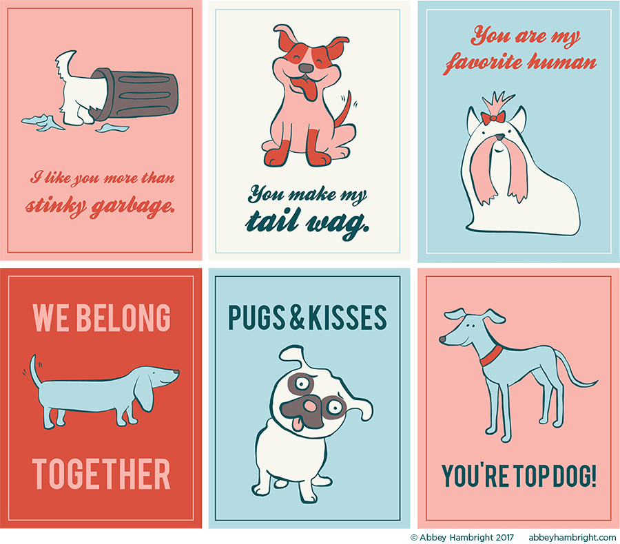 Printable Valentines For Dog Lovers Abbey Hambright