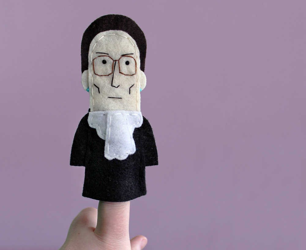 Ruth Bader Ginsburg Finger Puppet